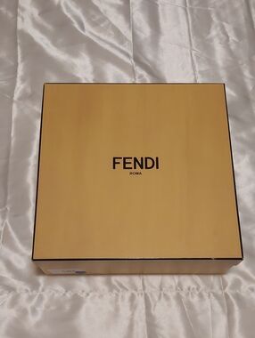 Authentic Large Fendi Yellow & Black Luxury Handbag Box